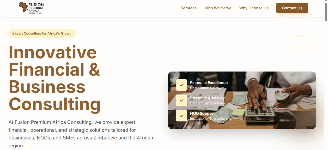 Fusion Premium Africa project screenshot