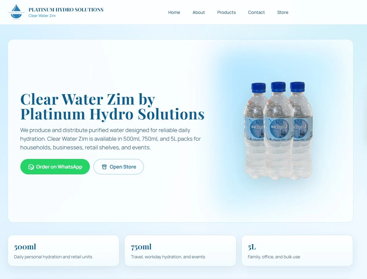Platinum Solutions project screenshot